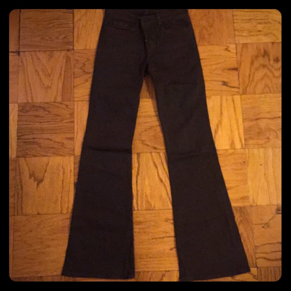 J Brand x Intermix Dark Brown Bellbottom Jeans